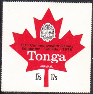 Tonga 1978 MH Sc #C239 17s Maple Leaf, Tongan Coat of Arms 11th Commonwealth ...