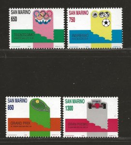 SAN MARINO SC# 1175-78 VF/MNH