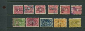 RJ1-RJ11 Tobacco Sales Tax Revenue Used Set of 11 Stamps (Bx 2933)