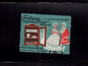 Danish Advertising Stamp- Friberg Soignerings Institute