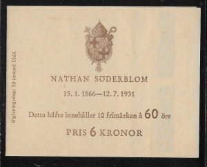 SWEDEN SC# 695a COMP BKLT/10 FVF/MLH 1966