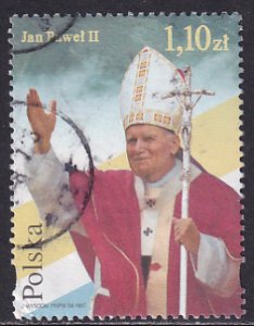 Poland  1997 Sc 3341a Pope John Paul 2nd Stamp from SS Genuine Used