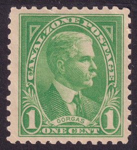 US CANAL ZONE 105 1c grn GORGAS FOUNDER OF CANAL ZONE MINT HINGED VF DRY PRINTED