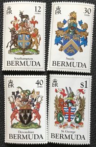 Bermuda #457-460 MNH 4 Singles Arms of Sir Edward Sandys L27