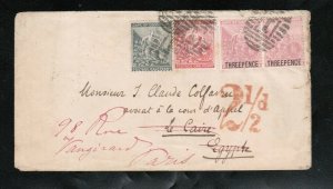 Cape Of Good Hope #23 - #24 (SG #28 - #29) Used On Lovely Cover To Cairo Egypt