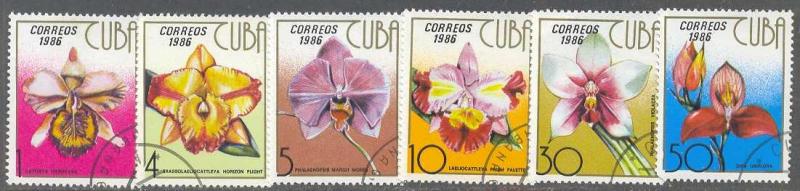 Cuba - Flowers, Orchids 1986 Sc. 2881-86