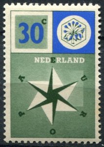 Netherlands Sc#373 MH/Unused, 30c dp dl grn & ultra, Europa (C.E.P.T.) 1957 (...