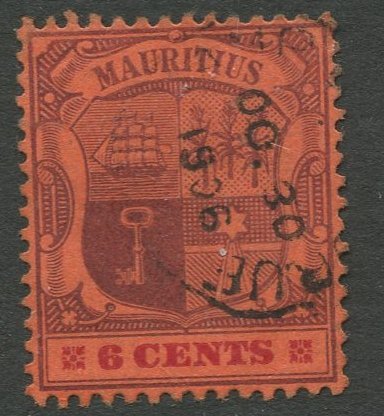 STAMP STATION PERTH Mauritius #104 Coat of Arms Used Wmk 2 - 1895 -1904