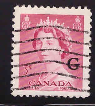 Canada Scott o35 Used  Official overprint on QE2 stamp