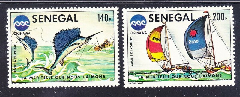 Senegal 419-20 MNH 1976 Racing Yachts & Sailfish Fishing Set VF