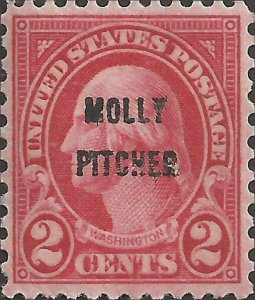 # 646 Mint FAULT Carmine George Washington Molly Pitcher Battle Of Monmouth