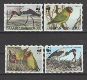 ZAMBIA 1996 WWF SG 754/7 MNH