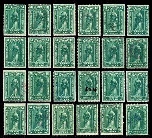 Scott R173 $1.00 Documentary Revenue 24 total Used F-VF