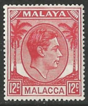 Malaya-Malacca # 24 George VI 12c 1952 (1) VF Unused