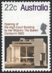 Australia SC#742 22¢ Opening of the High Court Building (1980) MLH