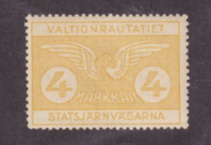 Finland HS 52 MLH. 1924 4m State Railway Stamp VF