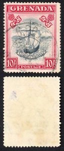 Grenada SG163b 10/- Slate Blue and Carmine Perf 14 Superb used Cat 160 pounds