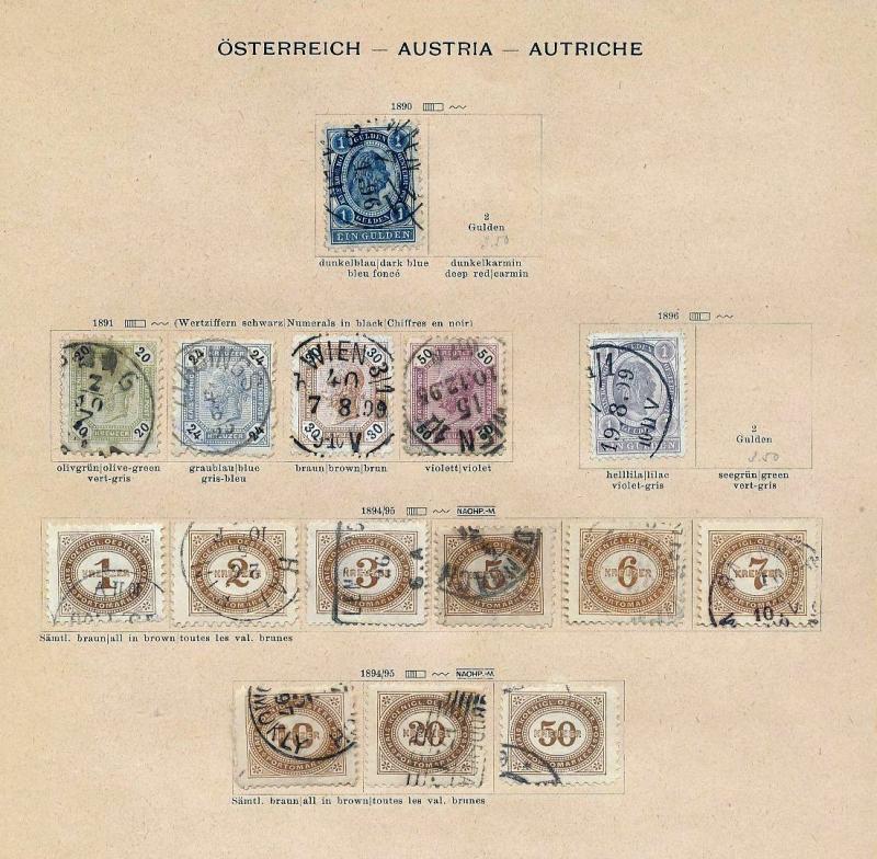 AUSTRIA 1850s/1910 Imperf Dues Officials Used Collection(120+Items) JJ787