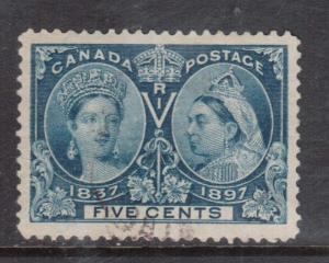 Canada #54 XF Used Jumbo With Light CDS Cancel