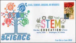 18-087, 2018, STEM Education, Digital Color Postmark, Science, FDC,