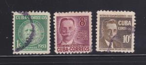 Cuba 514, 517-518 U Famous People (A)