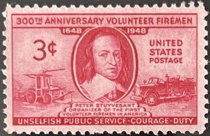 Scott #971 1948 3¢ 300th Anniversary Volunteer Firemen MNH OG VF/XF