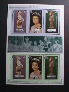 AITUTAKI -1978 -25TH ANNIVERSARY:CORONATION OF ELIZABETH II MNH S/S SHEET VF