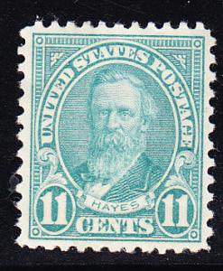 United States 1931 11c Hayes perf 11X10 1/2 Rotary Press VF/Mint(*)