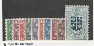 St. Lucia, Postage Stamp, #135-144 Mint LH, 1949, JFZ