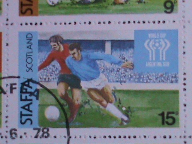 SCOTLAND-STAFFA-1978 WORL CUP SOCCER-ARGENTINA CTO SHEET VF-EST.$10