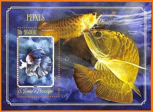 A6618 - SAO TOME & PRINCIPE, Error, 2014, MISSPERF SOUVENIR SHEET: Fishes