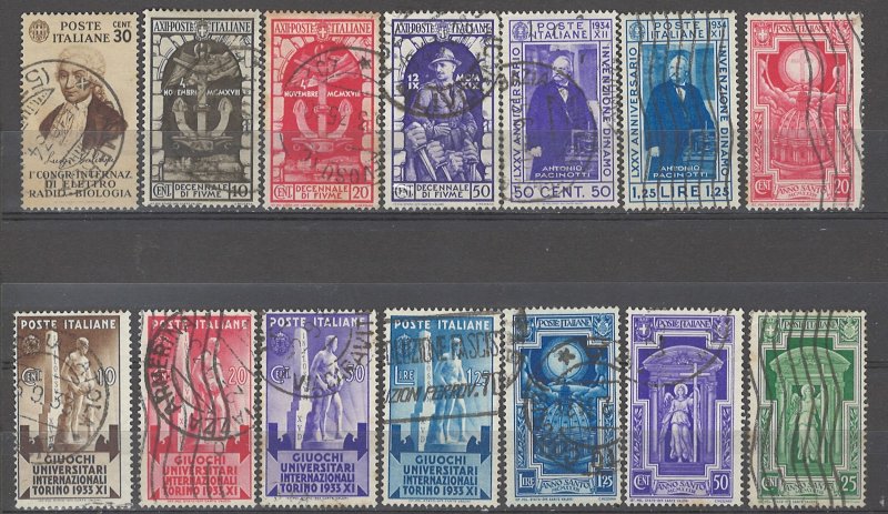 COLLECTION LOT # 4983 ITALY 14 STAMPS 1933+ CV+$27