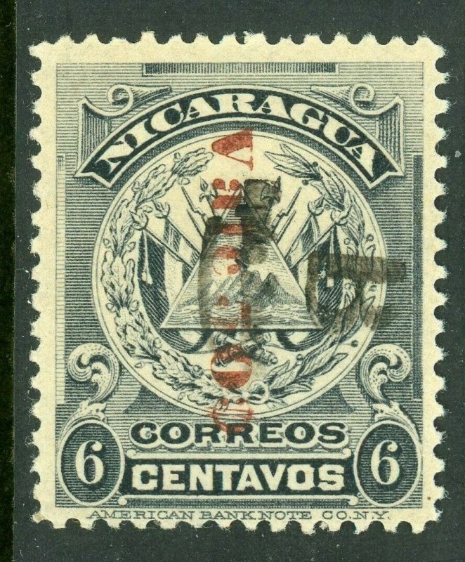 Nicaragua 1906 Bluefields ABNC 50¢/6¢ Slate Reading Down Mint C904 ⭐⭐⭐⭐⭐