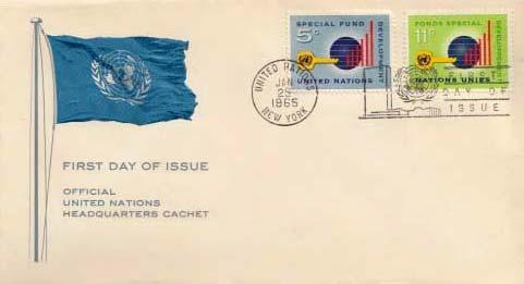 United Nations, First Day Cover, Flags