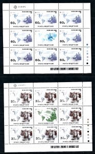 [HIPG2173] Albania 92 America Discovery the 2 sheets of 8 VF MNH value $45