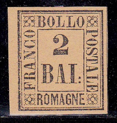Romagna Italy SC #3 Stamp 1859  Franco Bollo 2b. Unused  Expert Signature