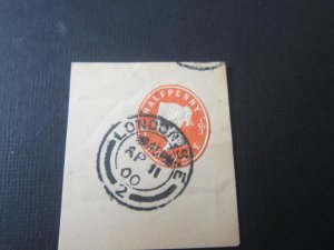 GB QV Postal Stationery Cutdown  Stock#19110