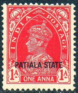 Patiala (Indian State) 1937 1a carmine MH