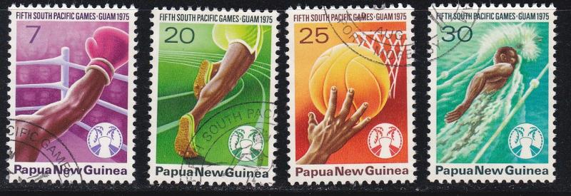Papua New Guinea # 419-422, 5th South Pacific Games, Used Set, 1/2 Cat.