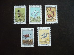 Stamps - Botswana - Scott# 198,199,201,202,206 - Used Part Set of 5 Stamps