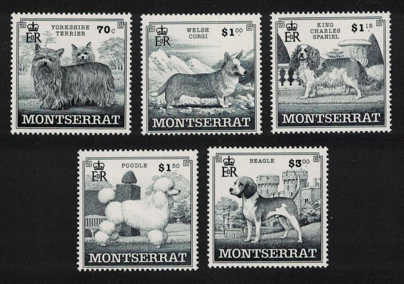 Montserrat Dogs Terrier Corgi Spaniel Poodle Beagle 5v 1999 MNH SG#1138-1142