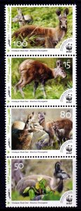 Afghanistan 2004 Himalayan Musk Deer - WWF Complete Mint MNH Set Strip