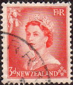 New Zealand 292 - Used - 3p Queen Elizabeth II (1954) (1)