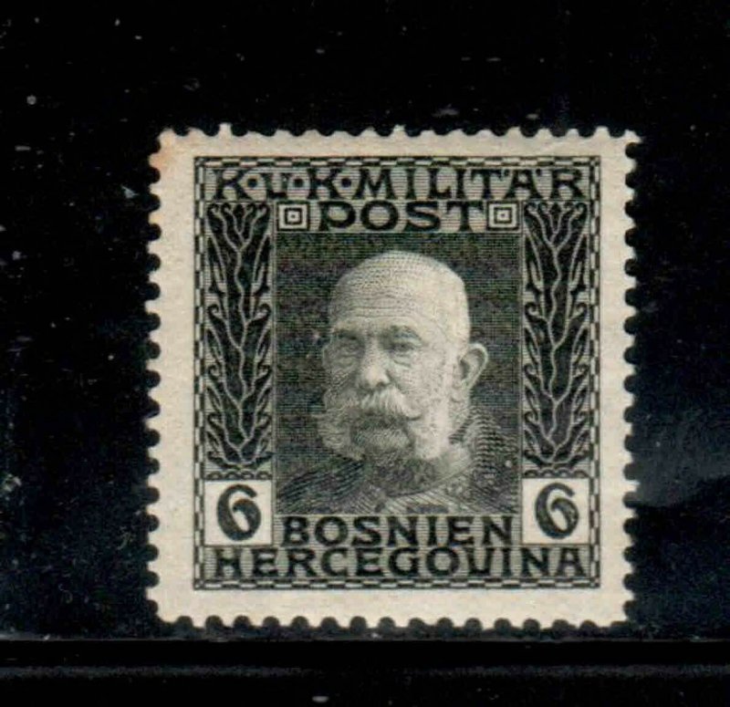 BOSNIA & HERZEGOVINA #69 1912 6h EMPORER FRANZ JOSEF MINT F- VF NH O.G aa