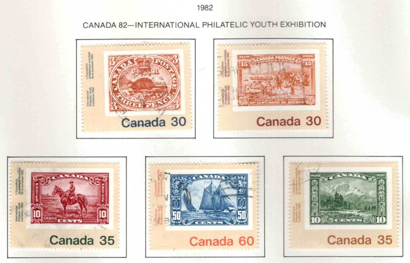 Canada Scott 908-913 Used stamp on stamp set