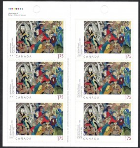 Canada #2439a $1.75 Spiritual Renewal by Daphne Odjig (2011). Booklet of 6. MNH
