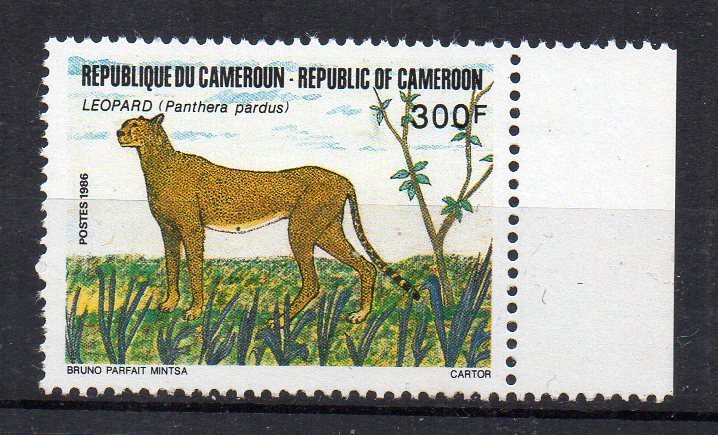 CAMEROUN - 1986 - FAUNA - LEOPARD - 300 f -