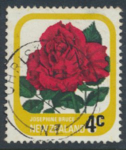 New Zealand  SG 1201 SC# 693 Opt Surcharge  Used  Rose - see detail & scan