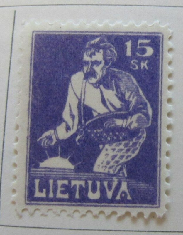 A11P4F13 Litauen Lituanie Lithuania 1921-22 15sk MH*