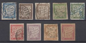 FRANCE FRENCH COLONIES 1894-1906 POSTAGE DUE Sc J15-J22a SET MINT & USED €52.50 